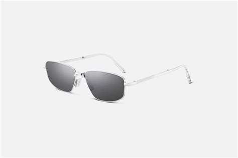 Dior90° S1U Verspiegelte, faltbare Sonnenbrille in Silber 